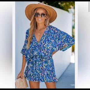 Cupshe Leopard Print Romper, women’s small